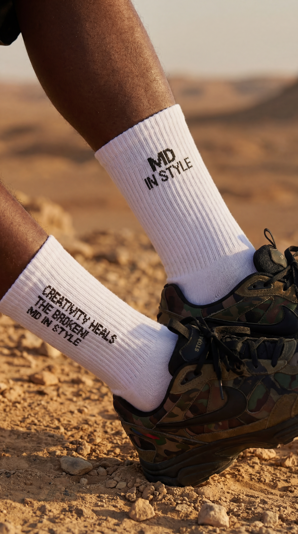Dual Message Crew Socks – 2 Pairs - MD IN STYLE product photo 2