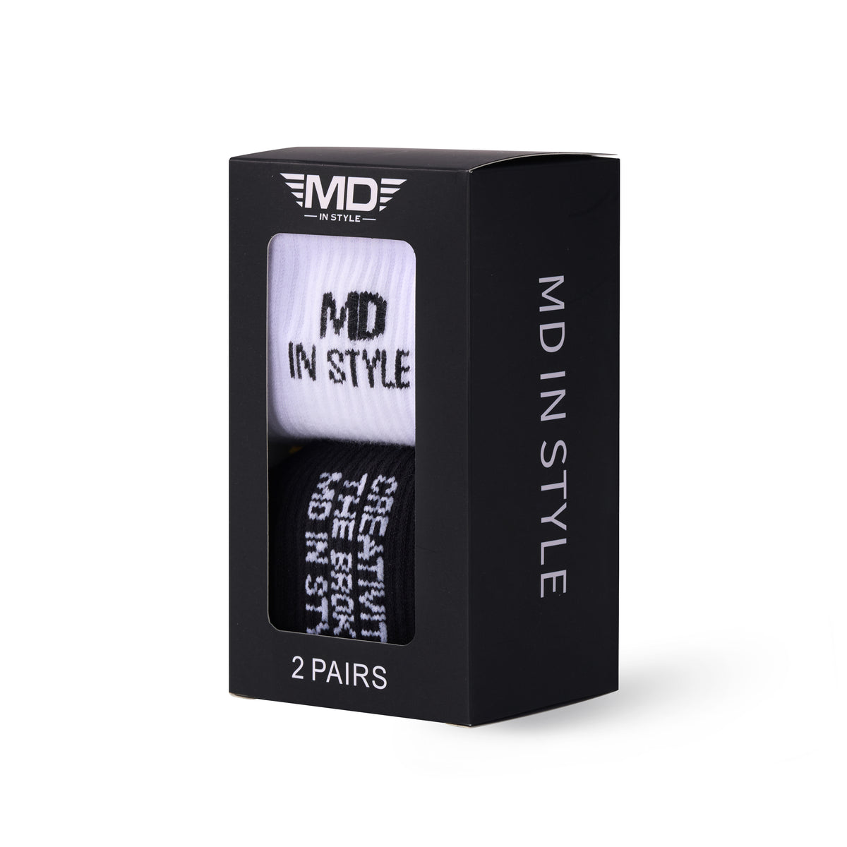 Dual Message Crew Socks – 2 Pairs - MD IN STYLE product photo 4